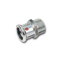 Nypel SANHA Therm, stal (Cynk/nikiel), 42 mm x 1 1/4'' (zw x GZ)