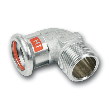 Kolano 90' Concept By SANHA Therm Industry, stal (cynk/nikiel), 42 mm x 1 1/2'' (zw x GZ)