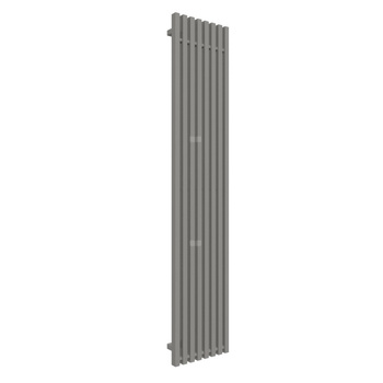Grzejnik elektryczny TERMA TRIGA E 380 x 1900 mm, kolor ciemne aluminium RAL9007, moc 1000 W, podłączenie E8, kabel prosty bez wtyczki z maskownicą