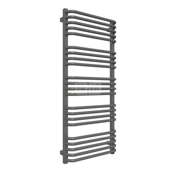 Grzejnik elektryczny TERMA ALEX ONE 500 x 1140 mm, kolor błyszcząca szarość, moc 600 W, podłączenie E8, kabel prosty bez wtyczki 1,5m srebrzysty