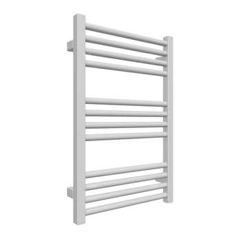 Grzejnik elektryczny TERMA FIONA 480 x 660 mm, kolor szary mleczny RAL7047, moc 300 W, podłączenie E8, kabel spiralny z wtyczką