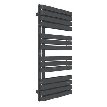 Grzejnik elektryczny TERMA WARP S 500 x 1110 mm, kolor metaliczna czerń, moc 800 W, podłączenie E8, kabel prosty bez wtyczki z maskownicą