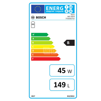 Zasobnik ciepłej wody użytkowej WD160B** stojący prostopadłościenny emaliowany (biały)