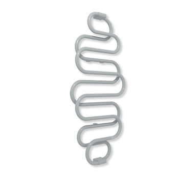 Grzejnik elektryczny TERMA PERŁA E 1360 x 500 mm, kolor pastelowy niebieski, moc 284 W, podłączenie EX, kabel spiralny z wtyczką biały