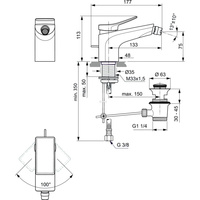 CONCA BATERIA BIDETOWA RMTD 5L PUW/M CHR