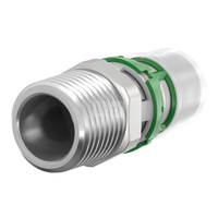 Złączka prosta, końcówka zaprasowywana COMAP, mosiądz, 16x2 x 3/4'' (MZ x GZ)