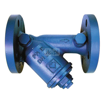 Filtr wody wodociągowej HERZ skośny żeliwo Kołnierz DN50