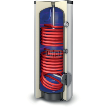 CONCEPT Zasobnik 200l, biwalentny, emaliowany, z podwójną wężownicą spiralną, w izolacji z poliuretanu, w obudowie ze skay-u