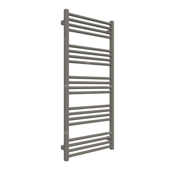 Grzejnik elektryczny TERMA FIONA 500 x 1140 mm, kolor szary kwarcytowy RAL7039, moc 600 W, podłączenie E1, kabel prosty z maskownicą