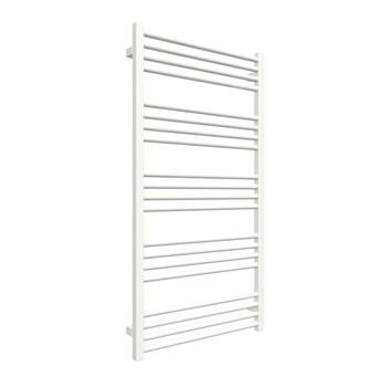 Grzejnik elektryczny TERMA FIONA 600 x 1140 mm, kolor biały drogowy RAL9016, moc 600 W, podłączenie E1, kabel spiralny z wtyczką biały