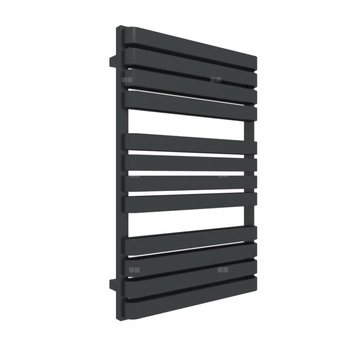 Grzejnik elektryczny TERMA Warp T BOLD 600 x 915 mm, kolor czarny jak kruk RAL9005, moc 800 W, podłączenie E1, kabel spiralny z wtyczką