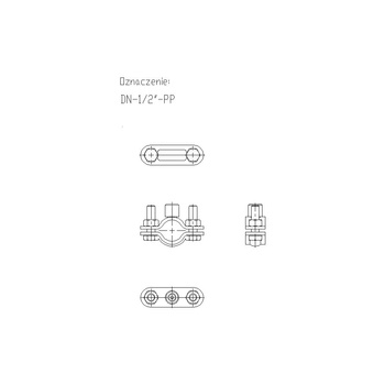 Obejma mocująca masywna NICZUK DN 20-22 mm 1/2