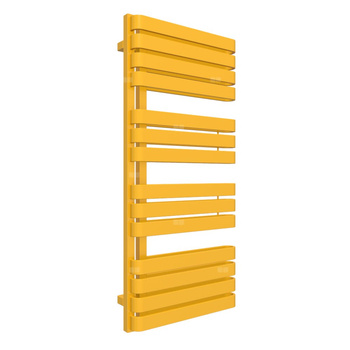 Grzejnik elektryczny TERMA WARP S 500 x 1110 mm, kolor piaskowo-szary soft RAL1023, moc 800 W, podłączenie E1, kabel spiralny z wtyczką