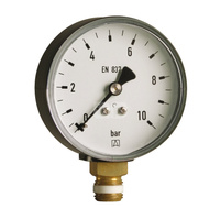 Manometr z rurką Bourdona AFRISO RF standardowy -1/15 bar G1/4B aksjalne fi 63 mm, kl. 1.6%