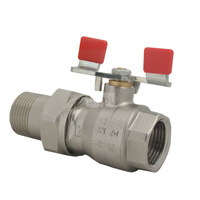 Zawór kulowy HERZ MODUL mosiądz niklowany, PN16 DN 20 GW x GZ, uchwyt: pokrętło