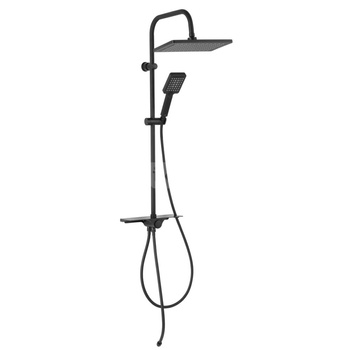 KANTO VerdeLine zestaw natryskowy z deszczownią, czarny