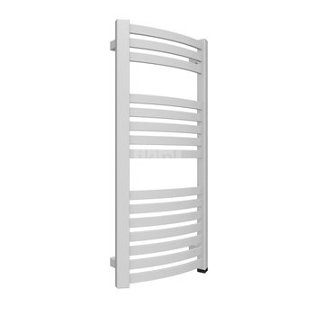 Grzejnik elektryczny TERMA DEXTER ONE 400 x 860 mm, kolor chrom, moc 200 W, podłączenie E8, kabel prosty bez wtyczki 1,5m srebrzysty