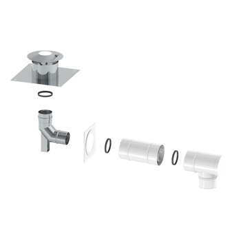 CONCEPT Rozeta do systemu  powietrzno-spalinowego Ø 125