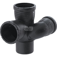 Trójnik studzienkowy Geberit Silent-Pro 87.5' lewy d110/75/110
