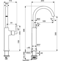 JOY NEO Bateria umywalkowa 1OT. SL CHR