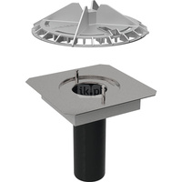 Wpust dachowy Geberit Pluvia z uniwersalnym kołnierzem przyłączeniowym d90 do rynien zbiorczych MET