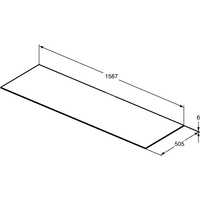 CONCA BLAT CERAM. 160 X 50.5CM STN BS/NC