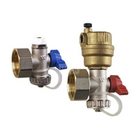 Końcówki rozdzielacza, zawór kulowy, automatyczne odpowietrzenie instalacji ES-SET Q 1'' MV