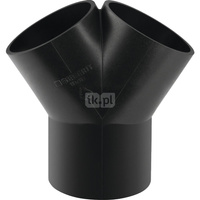 Trójnik GEBERIT HDPE 60' PE 75 mm x 63 mm x 63 mm (króciec z tworzywa sztucznego do spawania/zgrzewaniania x króciec z tworzywa sztucznego do spawania/zgrzewaniania x króciec z tworzywa sztucznego do spawania/zgrzewaniania)