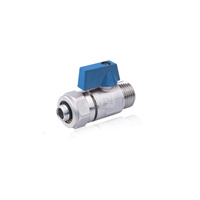 Zawór kulowy mini do PEX 1/2''x16 STRONG niebieski