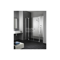 Kermi drzwi wahadłowe Raya PTF 1230x 2000 GAK: 1185-1235 srebro wysoki połysk, szkło ESG przezroczyste z Clean