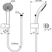 IDEALRAIN ZESTAW NATRYSKOWY 3F/100