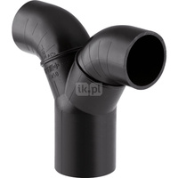 Trójnik GEBERIT HDPE PE 56 mm x 50 mm x 50 mm (króciec z tworzywa sztucznego do spawania/zgrzewaniania x króciec z tworzywa sztucznego do spawania/zgrzewaniania x króciec z tworzywa sztucznego do spawania/zgrzewaniania)
