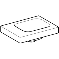 Umywalka GEBERIT iCon Light prostokątna, biała, 380mm, bez otworu na baterię, bez odpływu przelewowego, półka z lewej