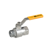 Zawór kulowy ARCO TAJO SOLAR stal nierdzewna 1/2'' GW x GZ, uchwyt: dźwignia chrom