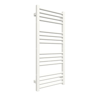 Grzejnik elektryczny TERMA FIONA 400 x 900 mm, kolor biały drogowy RAL9016, moc 300 W, podłączenie E1, kabel spiralny z wtyczką biały