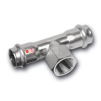 Trójnik SANHA NiroTherm Industry stal nierdzewna 42 mm x 3/4'' x 42 mm (zw x GW x zw)