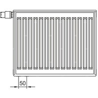 Grzejnik płytowy typ 33 KERMI X2 Profil-V, lewy, z osłonami wym. 750 x 2000 mm, kolor biały, moc 5290 W