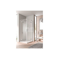 Kermi wej. narożne, cz. prawa Osia ESR 1100x 2000 BV: 1075-1100 srebro wysoki połysk, szkło ESG przezroczyste z Clean