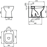 Miska WC stojąca IDEAL STANDARD