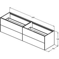 CONCA SZAFKA 200X50X55 4 DR NOWTOP SNMT