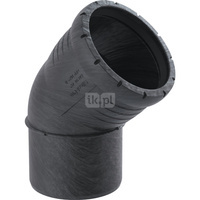 Kolano 45' GEBERIT Silent-Pro, PP mx, 75 mm (mufa wciskowa x końcówka wciskowa)