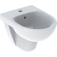 Geberit Selnova Compact Bidet wiszący, B35.5cm, H34.5cm, T48cm, krótki, z przelewem, z otworem na baterię