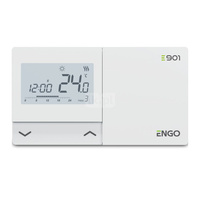 Temostat pokojowy dwużyłowe ENGO CONTROLS E901, kolor biały 230 V z wyświetlaczem