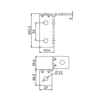 Kształtka MX2D profilu szer. 41mm XPMX2DMF