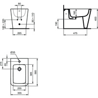 BLEND CUBE BIDET STOJĄCY