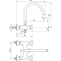 JOY NEO Bateria wannowo-natryskowa DC CROSS CHR