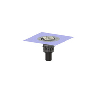 Wpust Ecoguss, DN80, odpł. pionowy, z nasadką Variofix i kratką szczel/ramą nierdz. 120x120