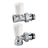 Prosty zawór grzejnikowy z gwintem pod głowicę, 3/8"