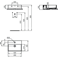 EXTRA UMYWALKA 45X35 OF 1TH GRND WHT