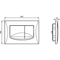 SOLEA PRZYCISK CHROM LOGO IS